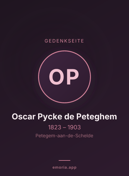Gedenkportrait von Oscar Pycke de Peteghem