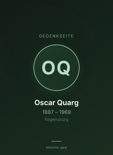 Gedenkportrait von Oscar Quarg