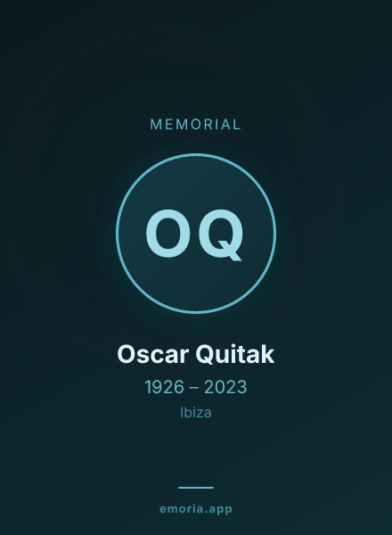 Memorial portrait of Oscar Quitak