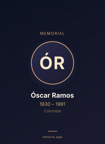 Memorial portrait of Óscar Ramos
