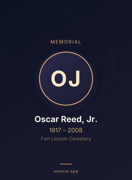 Memorial portrait of Oscar Reed, Jr.