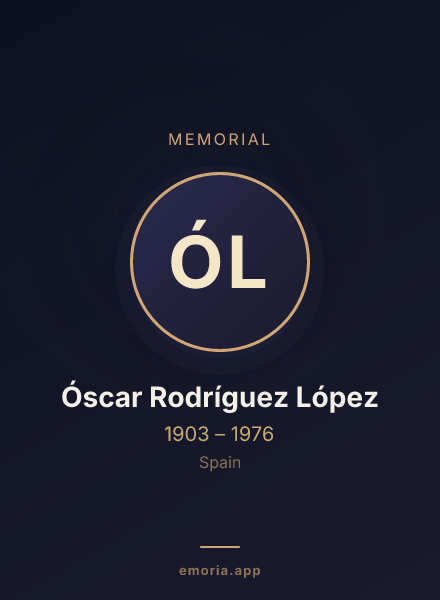 Memorial portrait of Óscar Rodríguez López