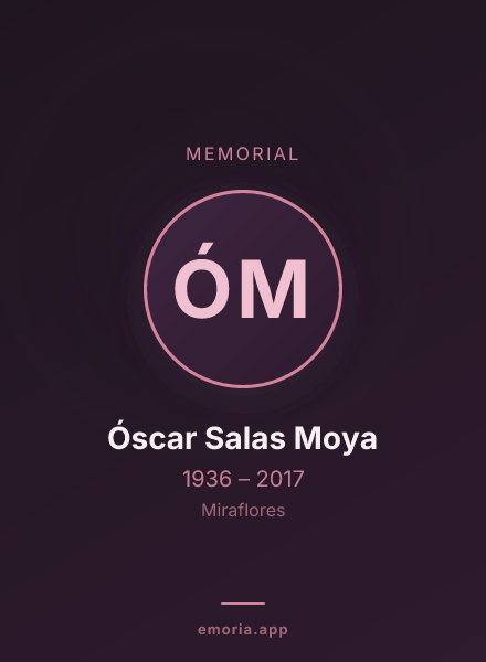 Memorial portrait of Óscar Salas Moya