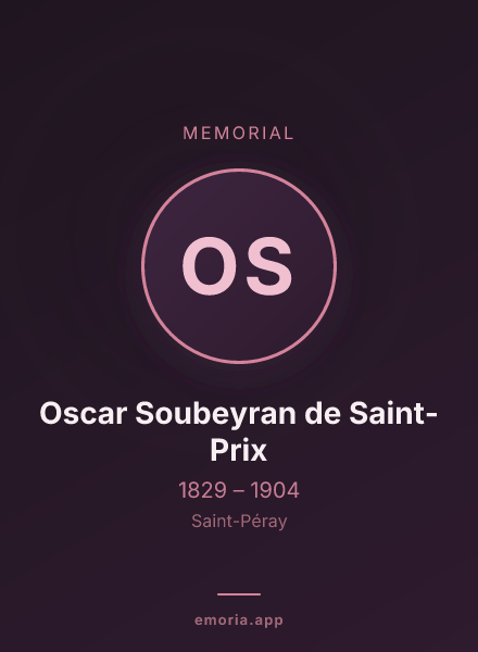 Memorial portrait of Oscar Soubeyran de Saint-Prix