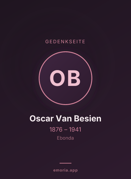 Gedenkportrait von Oscar Van Besien