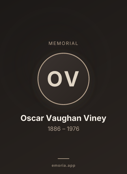 Memorial portrait of Oscar Vaughan Viney