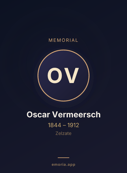 Memorial portrait of Oscar Vermeersch