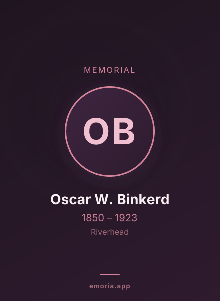 Memorial portrait of Oscar W. Binkerd