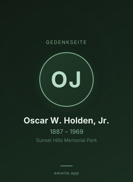 Gedenkportrait von Oscar W. Holden, Jr.