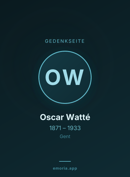 Gedenkportrait von Oscar Watté