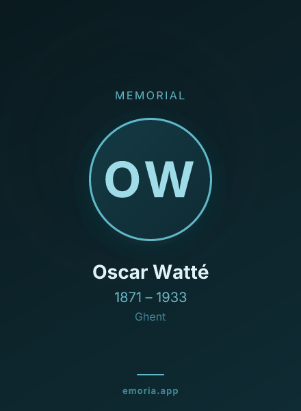 Memorial portrait of Oscar Watté