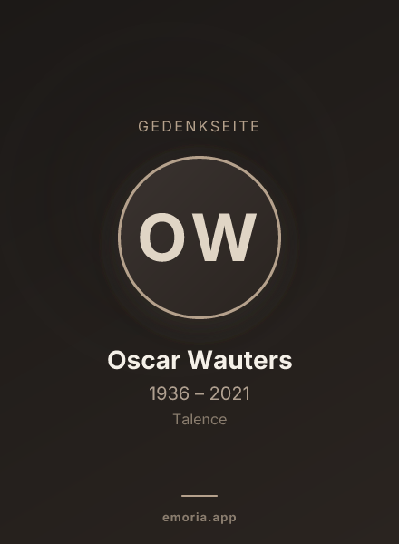 Gedenkportrait von Oscar Wauters