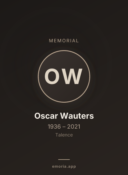 Memorial portrait of Oscar Wauters
