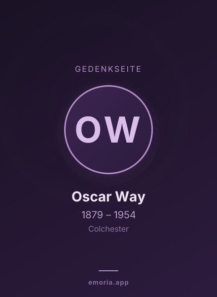 Gedenkportrait von Oscar Way