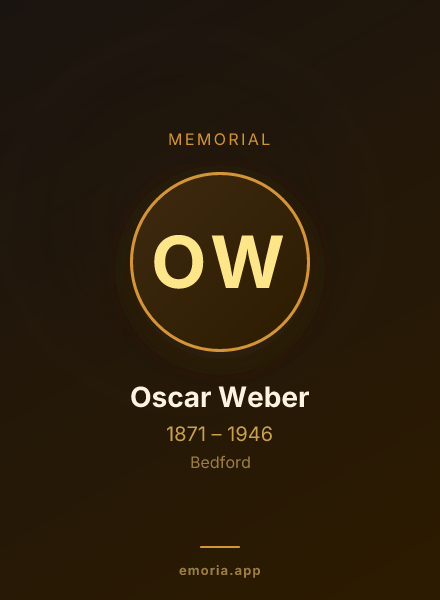 Memorial portrait of Oscar Weber