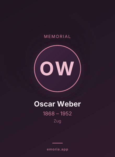 Memorial portrait of Oscar Weber