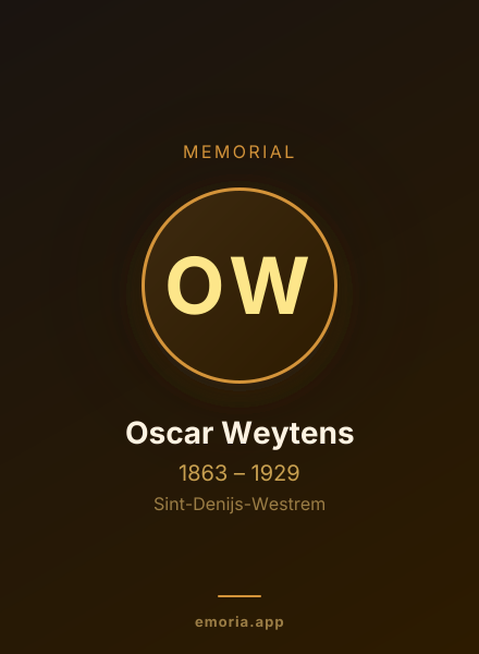 Memorial portrait of Oscar Weytens