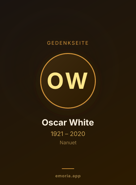 Gedenkportrait von Oscar White