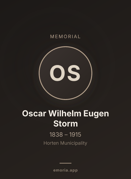 Memorial portrait of Oscar Wilhelm Eugen Storm