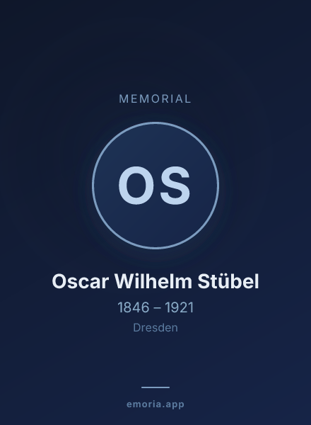 Memorial portrait of Oscar Wilhelm Stübel