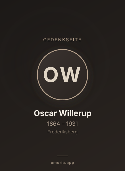 Gedenkportrait von Oscar Willerup