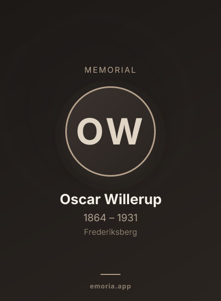 Memorial portrait of Oscar Willerup