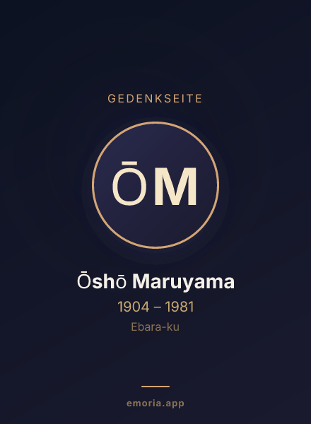Gedenkportrait von Ōshō Maruyama