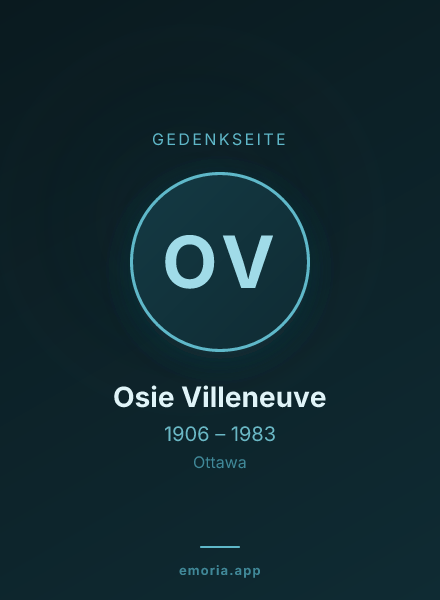 Gedenkportrait von Osie Villeneuve