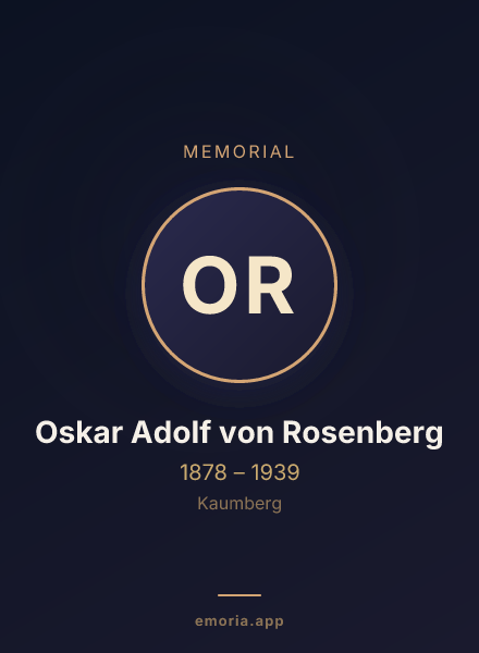 Memorial portrait of Oskar Adolf von Rosenberg