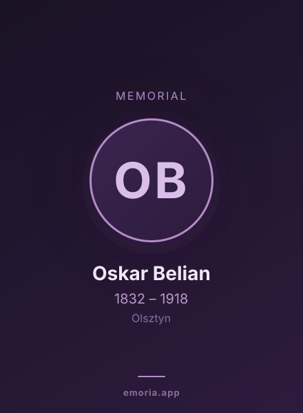 Memorial portrait of Oskar Belian