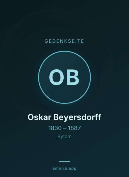 Gedenkportrait von Oskar Beyersdorff