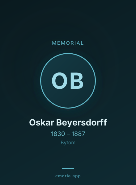 Memorial portrait of Oskar Beyersdorff
