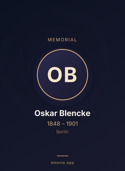 Memorial portrait of Oskar Blencke