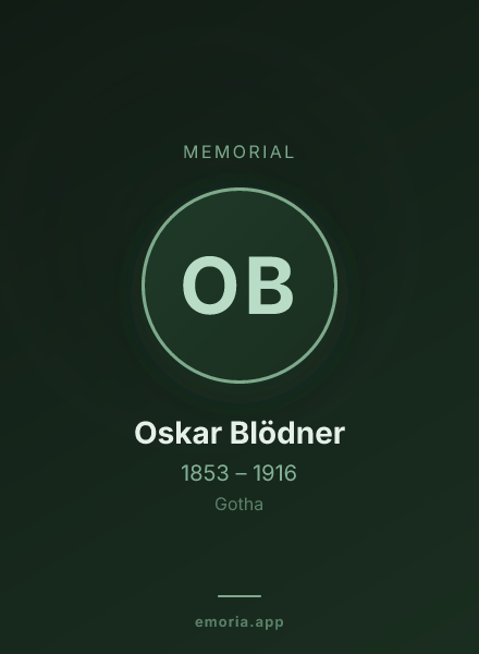 Memorial portrait of Oskar Blödner