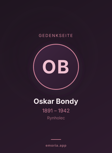 Gedenkportrait von Oskar Bondy