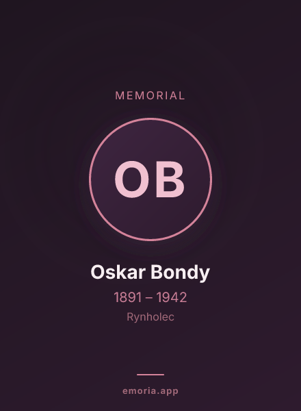 Memorial portrait of Oskar Bondy