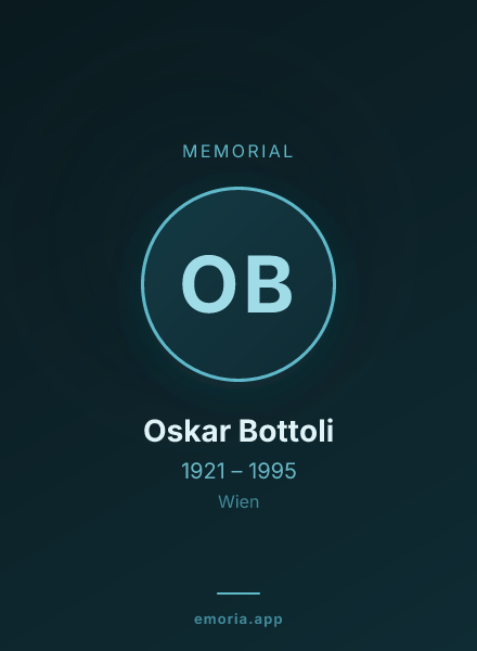 Memorial portrait of Oskar Bottoli