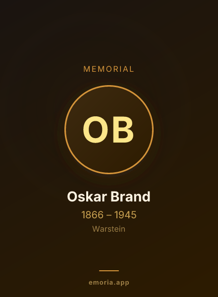 Memorial portrait of Oskar Brand