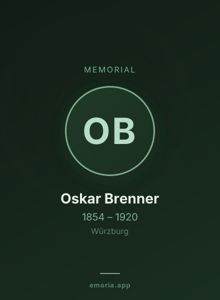 Memorial portrait of Oskar Brenner