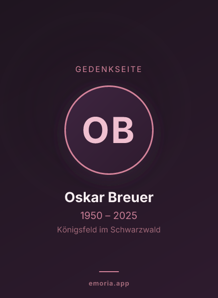 Gedenkportrait von Oskar Breuer