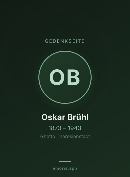 Gedenkportrait von Oskar Brühl