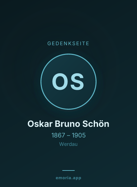 Gedenkportrait von Oskar Bruno Schön
