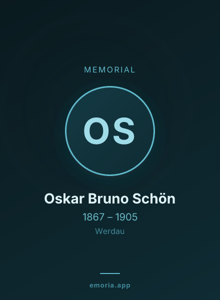 Memorial portrait of Oskar Bruno Schön