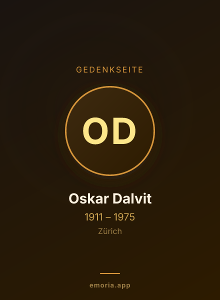 Gedenkportrait von Oskar Dalvit