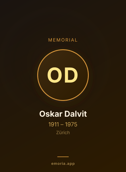 Memorial portrait of Oskar Dalvit