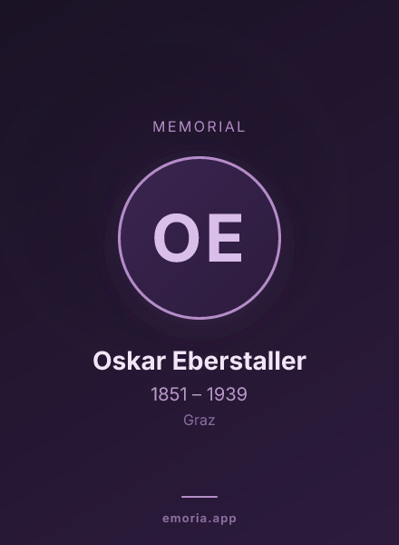 Memorial portrait of Oskar Eberstaller