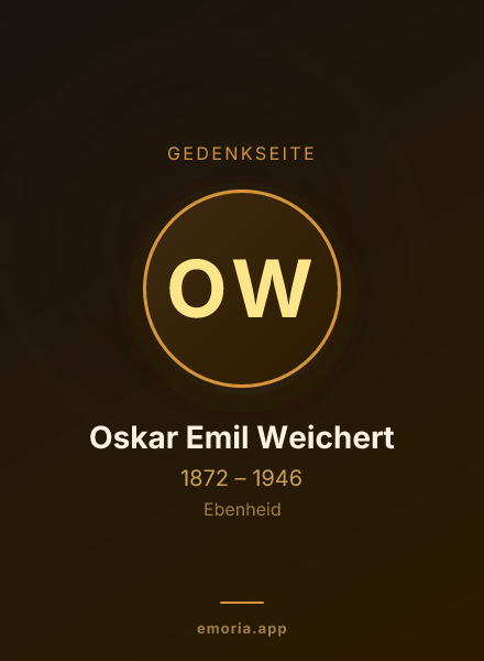 Gedenkportrait von Oskar Emil Weichert