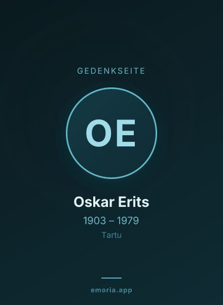 Gedenkportrait von Oskar Erits