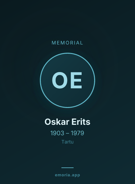 Memorial portrait of Oskar Erits