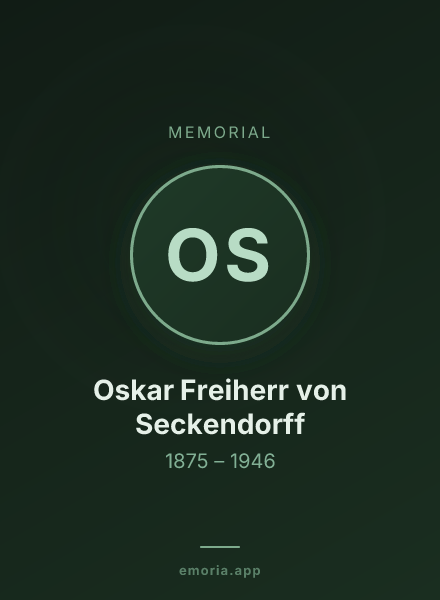 Memorial portrait of Oskar Freiherr von Seckendorff